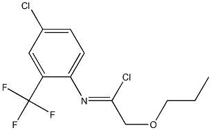 1-Chloro-1-[N-(4-chloro-2-trifluoromethylphenyl)imino]-2-propoxyethane Structure