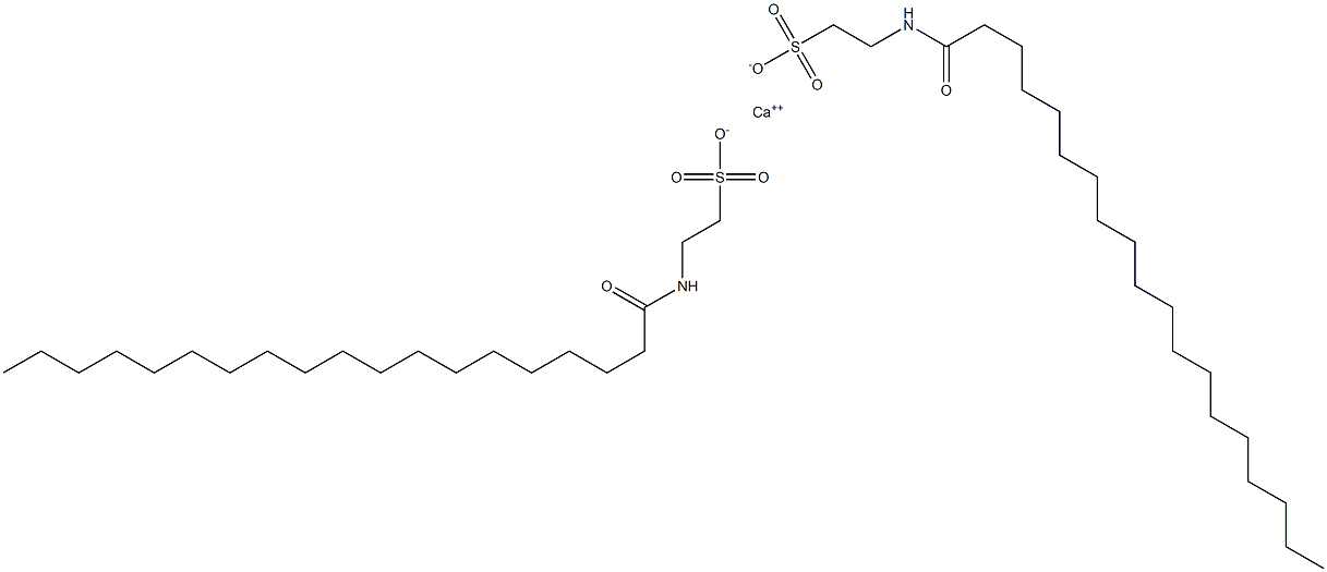 Bis[N-(1-oxononadecyl)taurine]calcium salt Structure