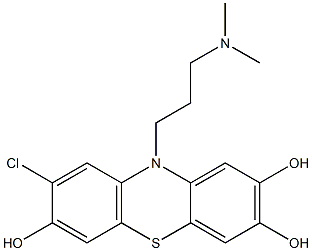 8-Chloro-10-[3-(dimethylamino)propyl]-10H-phenothiazine-2,3,7-triol 구조식 이미지