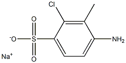 4-Amino-2-chloro-3-methylbenzenesulfonic acid sodium salt Structure