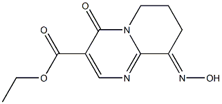 9-Hydroxyimino-4-oxo-6,7,8,9-tetrahydro-4H-pyrido[1,2-a]pyrimidine-3-carboxylic acid ethyl ester Structure