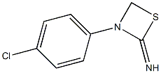 3-(4-Chlorophenyl)-1,3-thiazetidin-2-imine Structure