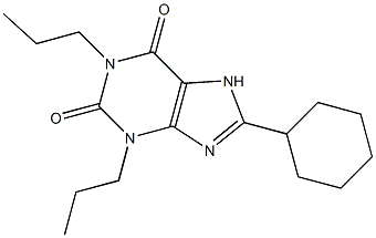 1,3-Dipropyl-8-cyclohexyl-7H-purine-2,6(1H,3H)-dione Structure