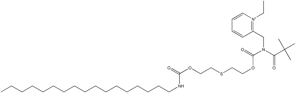 1-Ethyl-2-[N-pivaloyl-N-[2-[2-(heptadecylcarbamoyloxy)ethylthio]ethoxycarbonyl]aminomethyl]pyridinium Structure