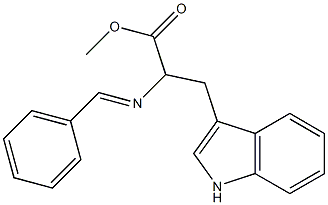 2-(Benzylideneamino)-3-(1H-indole-3-yl)propionic acid methyl ester Structure