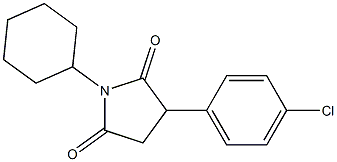 1-Cyclohexyl-3-(4-chlorophenyl)pyrrolidine-2,5-dione Structure