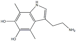 3-(2-Aminoethyl)-4,7-dimethyl-1H-indole-5,6-diol 구조식 이미지