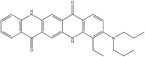 3-(Dipropylamino)-4-ethyl-5,12-dihydroquino[2,3-b]acridine-7,14-dione Structure