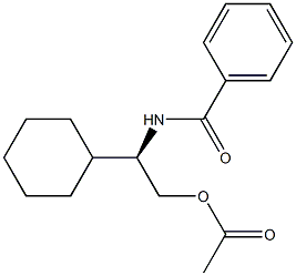 (+)-N-[(R)-1-Cyclohexyl-2-(acetyloxy)ethyl]benzamide 구조식 이미지