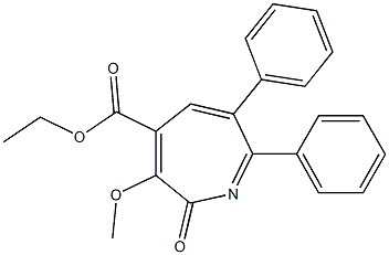 6,7-Diphenyl-3-methoxy-2-oxo-2H-azepine-4-carboxylic acid ethyl ester 구조식 이미지