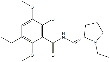 3-Ethyl-6-hydroxy-2,5-dimethoxy-N-[[(2S)-1-ethylpyrrolidin-2-yl]methyl]benzamide Structure