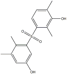 3,3'-Dihydroxy-2,4,5',6'-tetramethyl[sulfonylbisbenzene] Structure