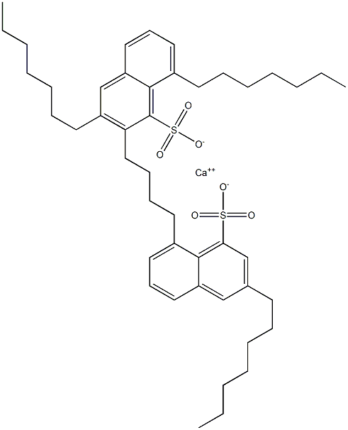 Bis(3,8-diheptyl-1-naphthalenesulfonic acid)calcium salt Structure