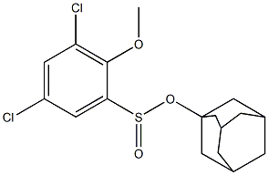 3,5-Dichloro-2-methoxybenzenesulfinic acid 1-adamantyl ester Structure