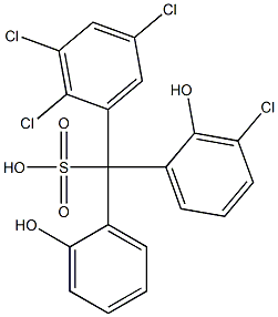 (3-Chloro-2-hydroxyphenyl)(2,3,5-trichlorophenyl)(2-hydroxyphenyl)methanesulfonic acid Structure