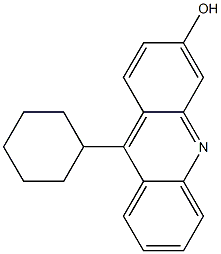 9-Cyclohexyl-3-hydroxyacridine 구조식 이미지