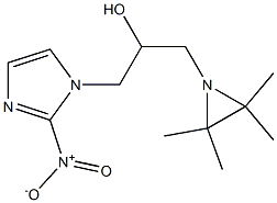 1-(2,2,3,3-Tetramethyl-1-aziridinylmethyl)-2-(2-nitro-1H-imidazol-1-yl)ethanol 구조식 이미지