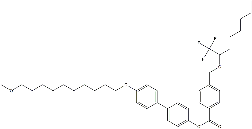 4-[[1-(Trifluoromethyl)heptyl]oxymethyl]benzoic acid 4'-(10-methoxydecyloxy)-1,1'-biphenyl-4-yl ester Structure