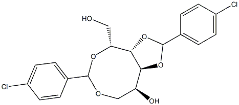 2-O,6-O:3-O,4-O-Bis(4-chlorobenzylidene)-L-glucitol 구조식 이미지