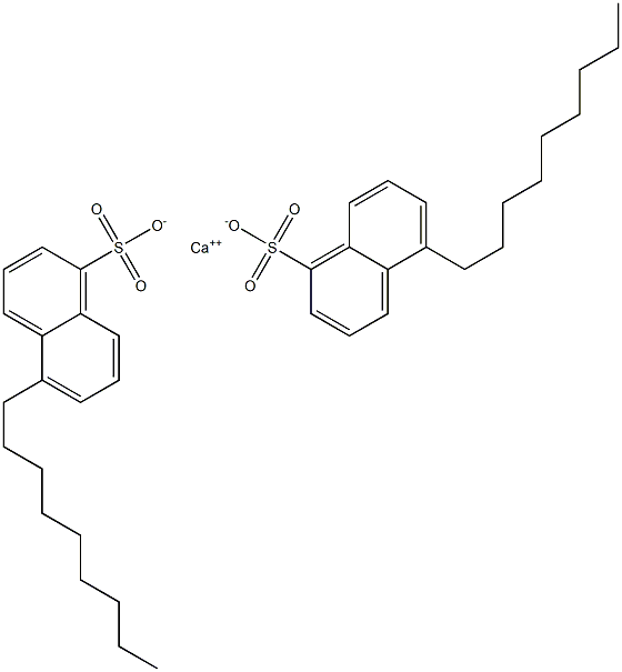 Bis(5-nonyl-1-naphthalenesulfonic acid)calcium salt Structure