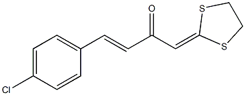 1-(1,3-Dithiolan-2-ylidene)-4-(4-chlorophenyl)-3-buten-2-one 구조식 이미지