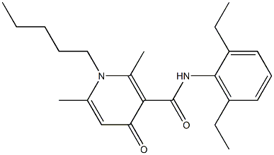 N-(2,6-Diethylphenyl)-1-pentyl-2,6-dimethyl-4-oxo-3-pyridinecarboxamide Structure