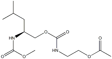 (-)-[(S)-1-[[(2-Acetyloxyethyl)carbamoyl]oxymethyl]-3-methylbutyl]carbamic acid methyl ester Structure