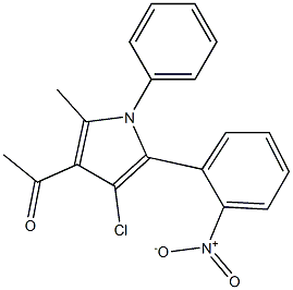 4-Acetyl-3-chloro-5-methyl-2-(2-nitrophenyl)-1-phenyl-1H-pyrrole Structure