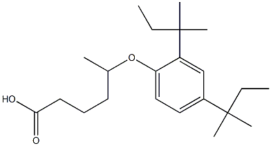 5-(2,4-Di-tert-pentylphenoxy)hexanoic acid 구조식 이미지