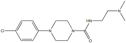 N-(2-Dimethylaminoethyl)-4-[4-chlorophenyl]piperazine-1-carboxamide Structure