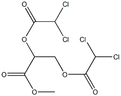 (+)-2-O,3-O-Bis(dichloroacetyl)-D-glyceric acid methyl ester Structure