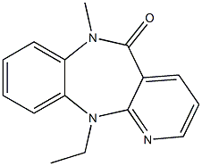 6,11-Dihydro-11-ethyl-6-methyl-5H-pyrido[2,3-b][1,5]benzodiazepin-5-one Structure