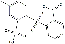 5-Methyl-2-[(2-nitrophenyl)sulfonyl]benzenesulfonic acid Structure