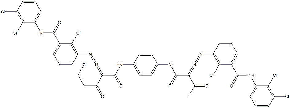 3,3'-[2-(Chloromethyl)-1,4-phenylenebis[iminocarbonyl(acetylmethylene)azo]]bis[N-(2,3-dichlorophenyl)-2-chlorobenzamide] 구조식 이미지