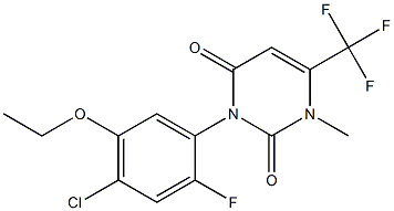 3-(4-Chloro-5-ethoxy-2-fluorophenyl)-1-methyl-6-(trifluoromethyl)pyrimidine-2,4(1H,3H)-dione Structure