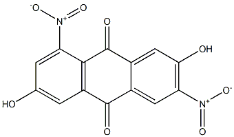 2,6-Dihydroxy-3,8-dinitroanthraquinone 구조식 이미지