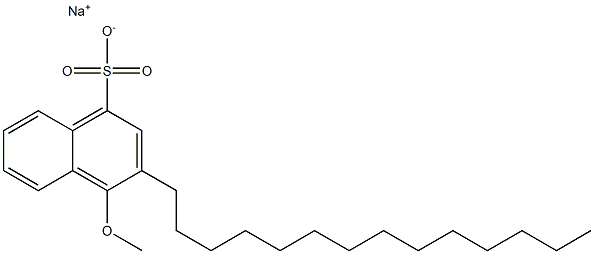 4-Methoxy-3-tetradecyl-1-naphthalenesulfonic acid sodium salt Structure