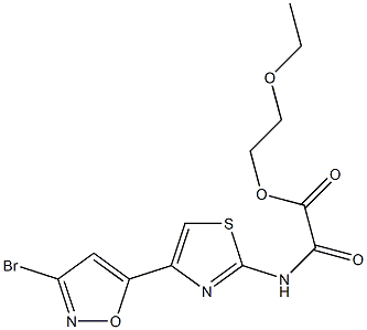 N-[4-[3-Bromo-5-isoxazolyl]-2-thiazolyl]oxamidic acid 2-ethoxyethyl ester Structure