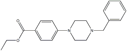 4-(4-Benzylpiperazino)benzoic acid ethyl ester 구조식 이미지