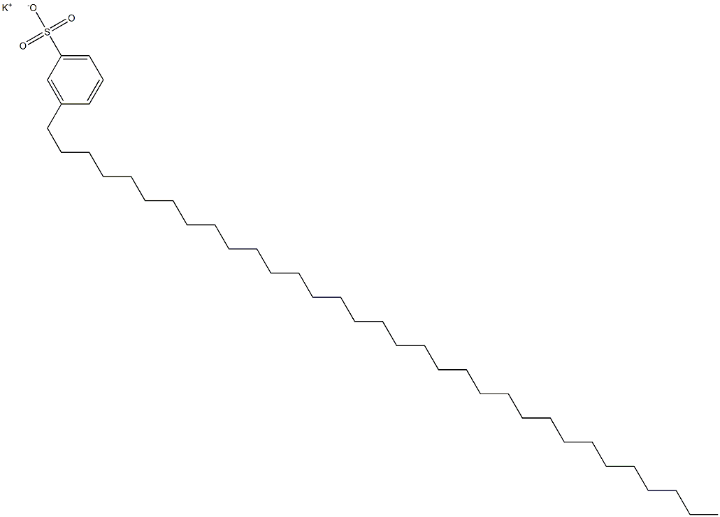 3-(Tritriacontan-1-yl)benzenesulfonic acid potassium salt Structure