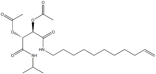 (2R,3R)-4-[(1-Methylethyl)amino]-4-oxo-2,3-diacetoxy-N-(10-undecenyl)butyramide Structure