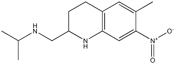1,2,3,4-Tetrahydro-6-methyl-N-(1-methylethyl)-7-nitro-2-quinolinemethanamine Structure