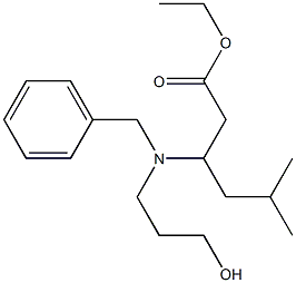 3-[Benzyl(3-hydroxypropyl)amino]-5-methylhexanoic acid ethyl ester Structure