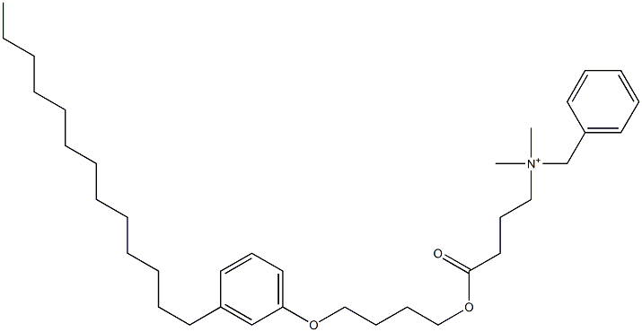 N,N-Dimethyl-N-benzyl-N-[3-[[4-(3-tridecylphenyloxy)butyl]oxycarbonyl]propyl]aminium Structure