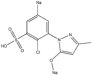 1-(2-Chloro-5-sodiosulfophenyl)-3-methyl-5-sodiooxy-1H-pyrazole Structure