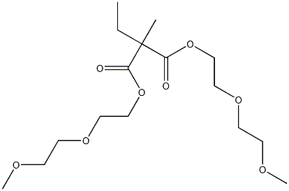 Ethylmethylmalonic acid bis[2-(2-methoxyethoxy)ethyl] ester 구조식 이미지