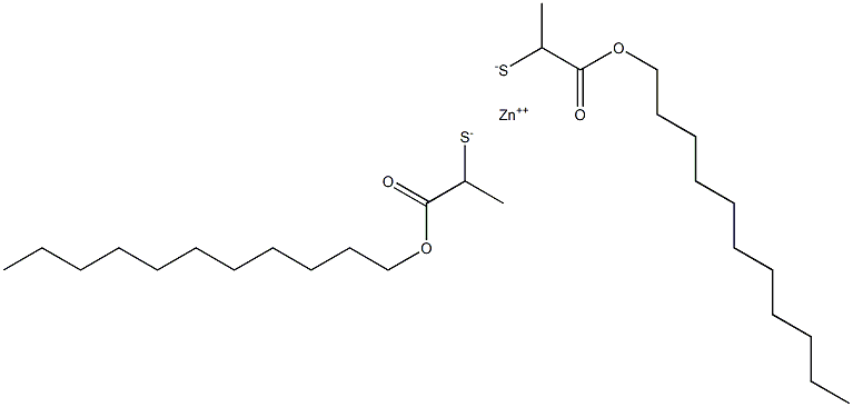 Zinc bis[1-(undecyloxycarbonyl)ethanethiolate] Structure