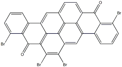 1,6,7,9-Tetrabromo-8,16-pyranthrenedione 구조식 이미지