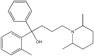 4-(2,6-Dimethyl-1-piperidinyl)-1-(2-methylphenyl)-1-phenyl-1-butanol 구조식 이미지