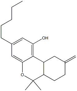 6a,7,8,9,10,10a-Hexahydro-6,6-dimethyl-9-methylene-3-pentyl-6H-dibenzo[b,d]pyran-1-ol 구조식 이미지